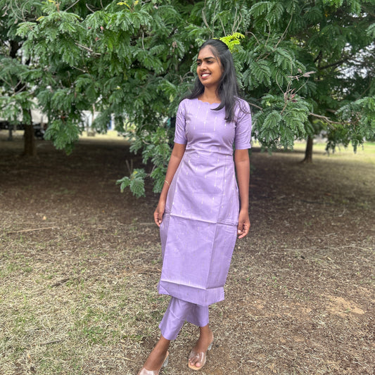 Lavi lavender kurti set