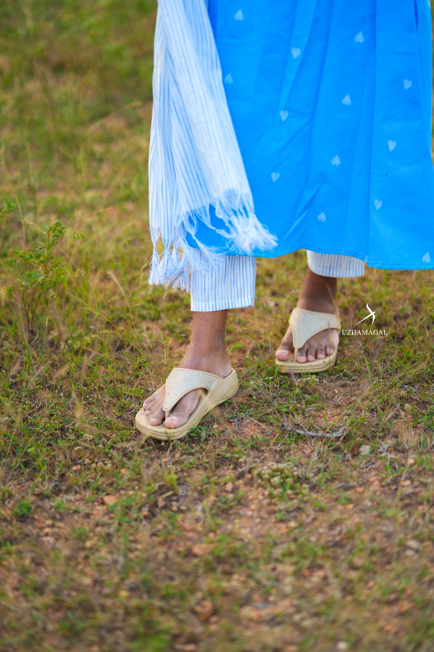 Blue Meadow Kurti Set