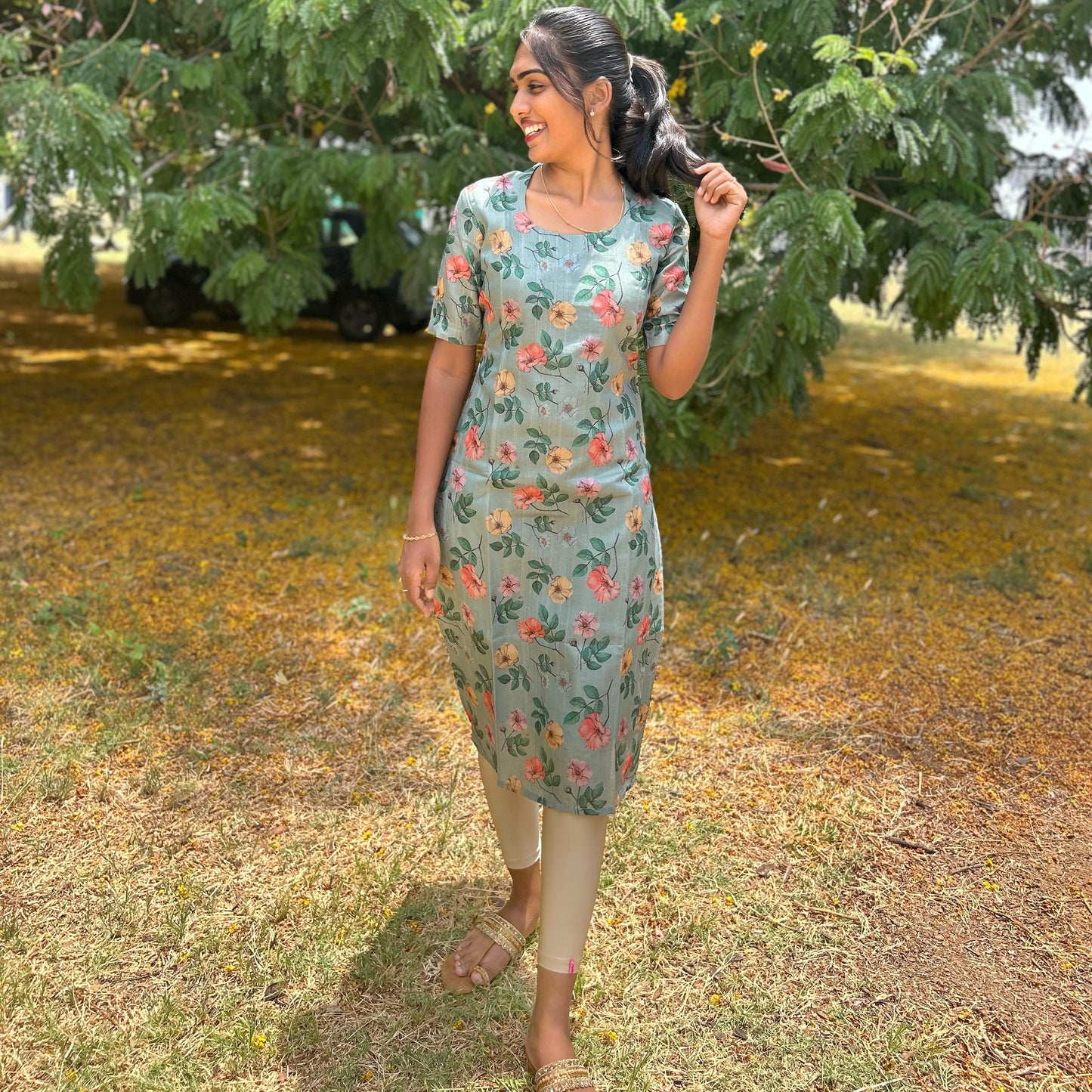 Essence of silk and Rose Kurti