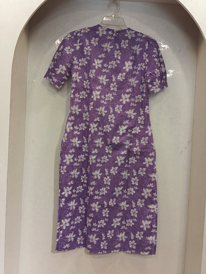 Purple Dahila kurti set