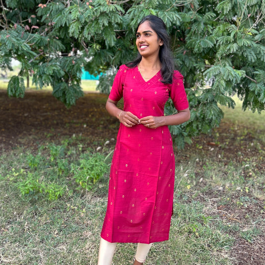 Cardinal red kurti