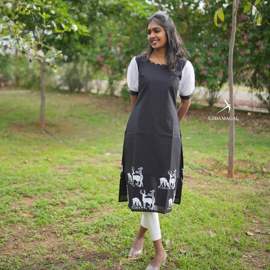 Midnight deer kurti