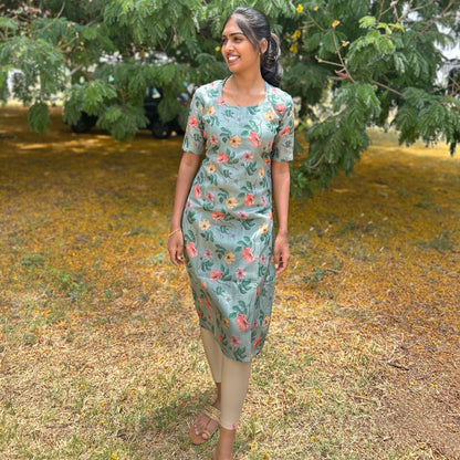 Essence of silk and Rose Kurti