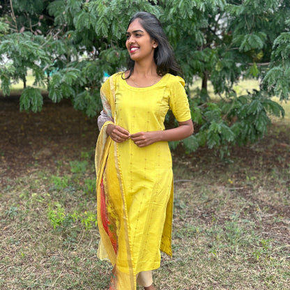 Luminous Yellow Kurti set