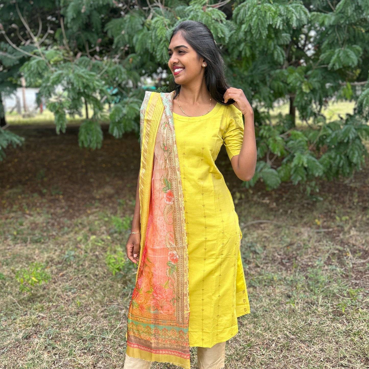 Luminous Yellow Kurti set