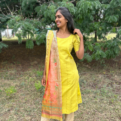 Luminous Yellow Kurti set