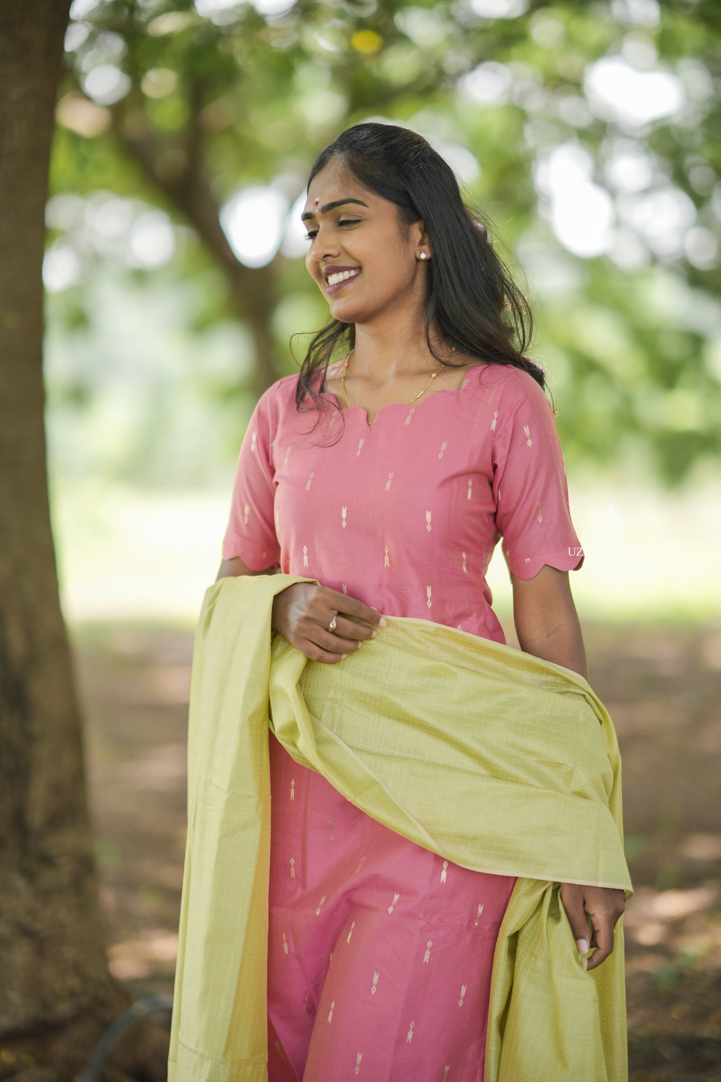 Saffron Kurti Set