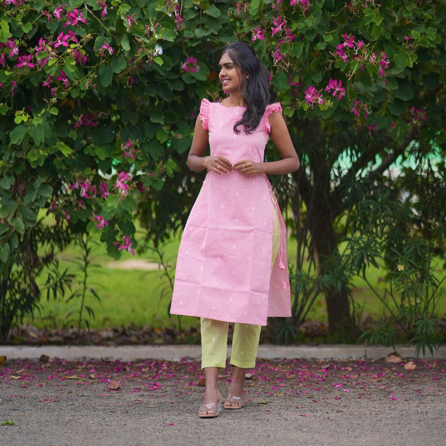 Pink guava kurti set