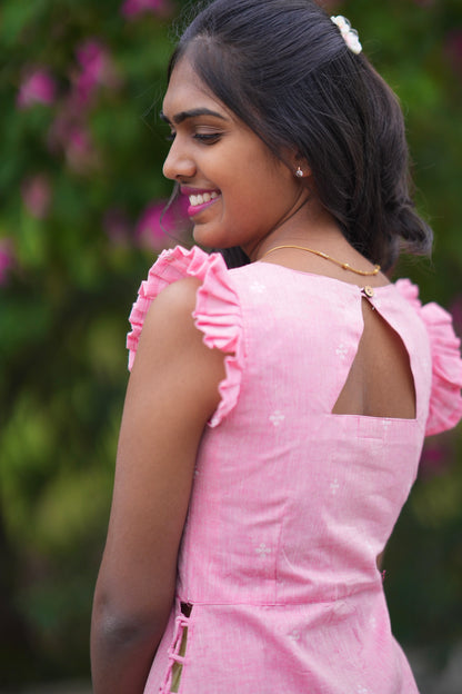 Pink guava kurti set