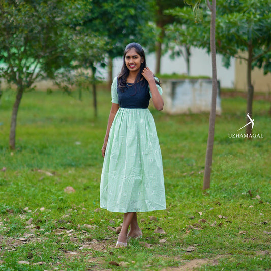 Butterfly green dress