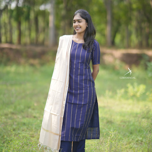 Navy elegance Kurti Set