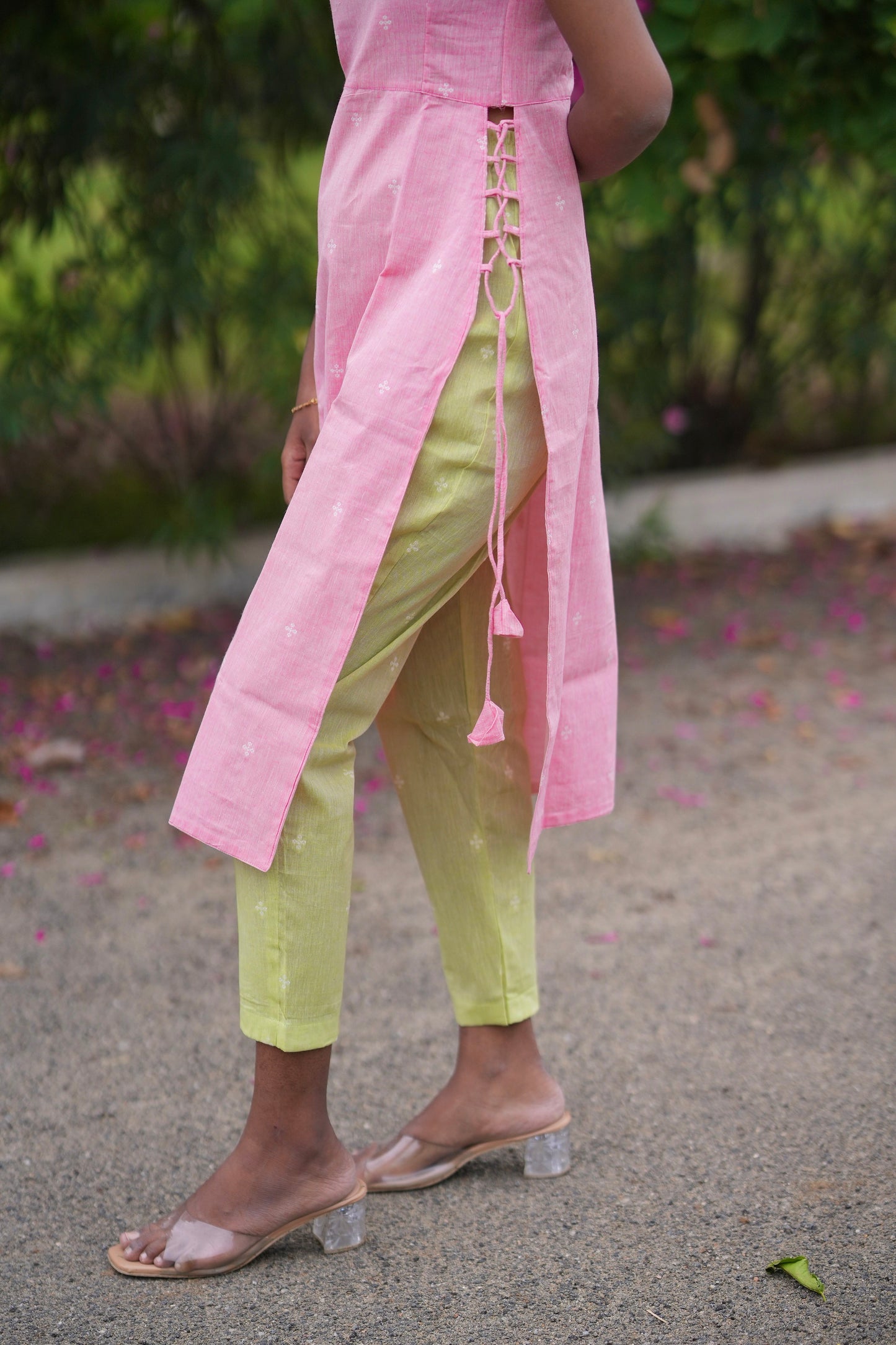 Pink guava kurti set