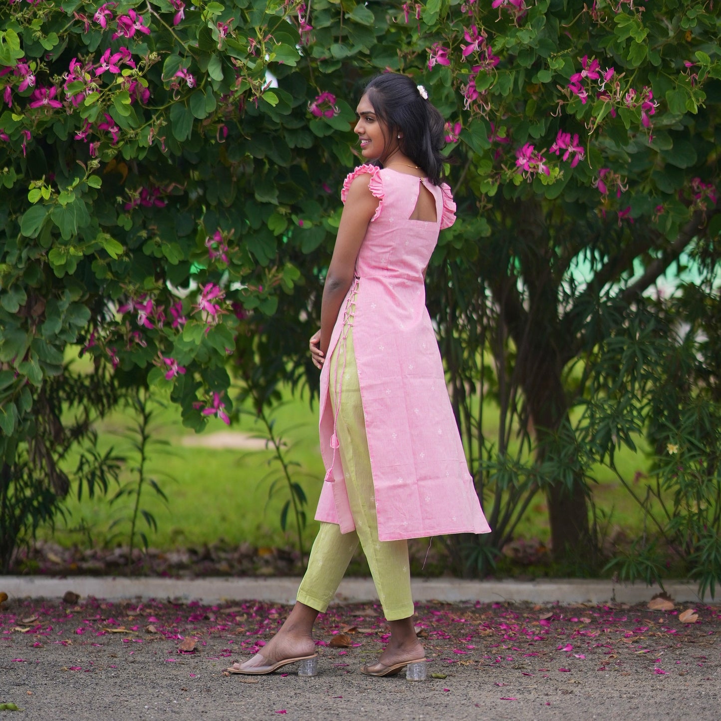 Pink guava kurti set