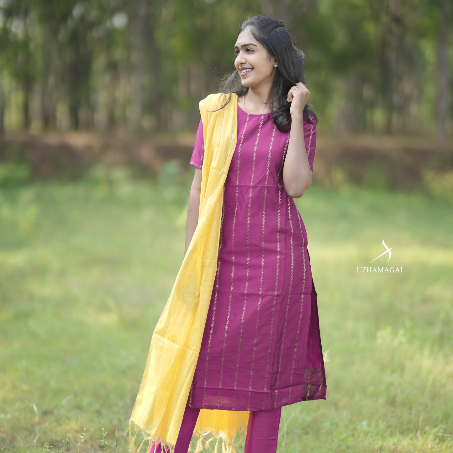 Ruby Radiance Kurti Set