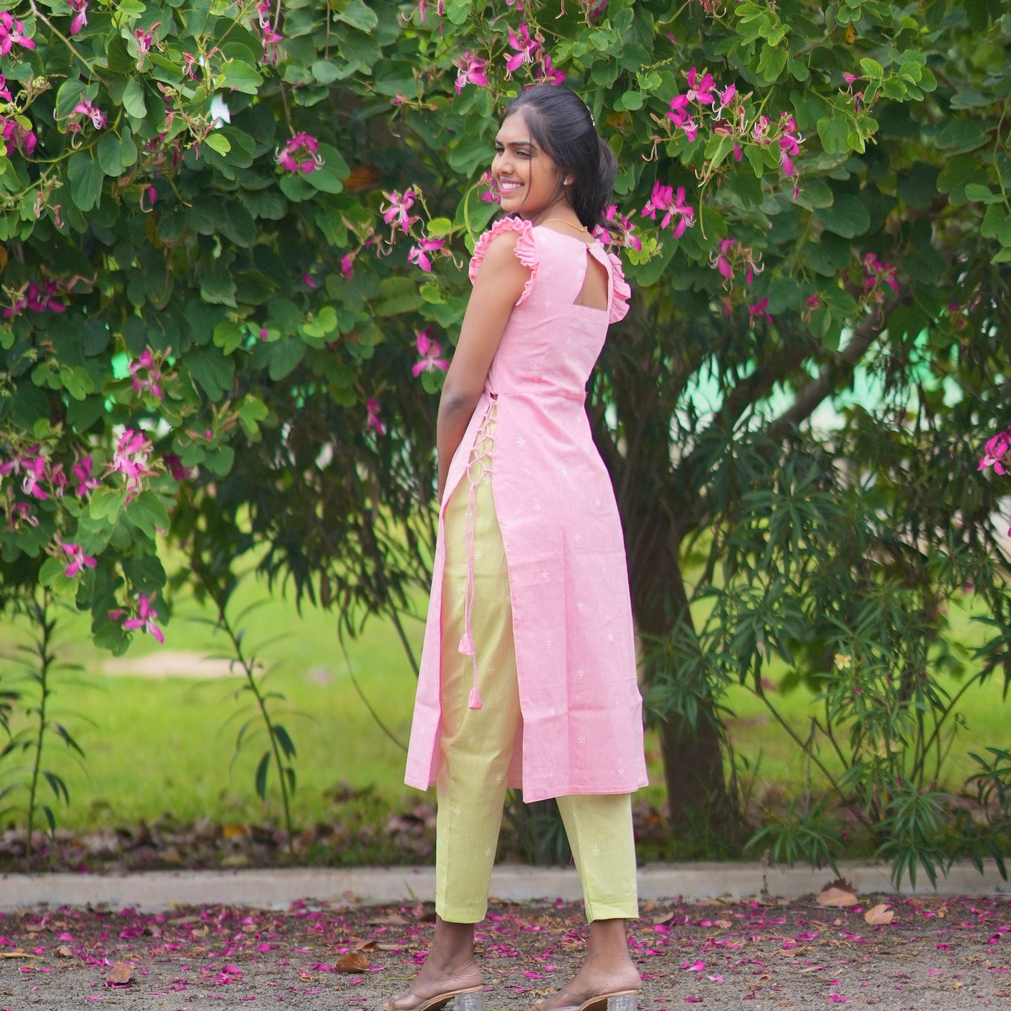 Pink guava kurti set